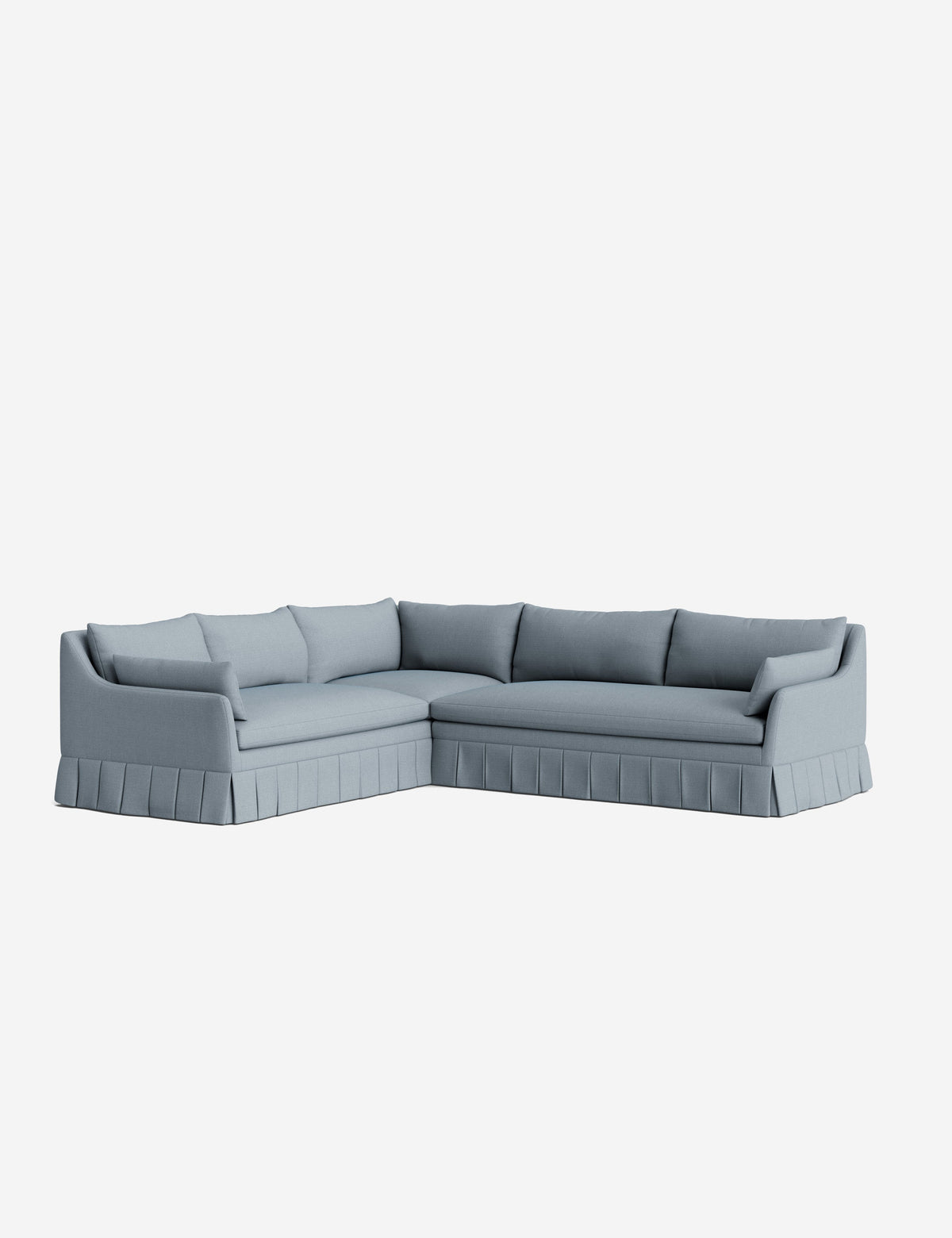 Portola Luxe Depth Pleated Corner Sectional Sofa
