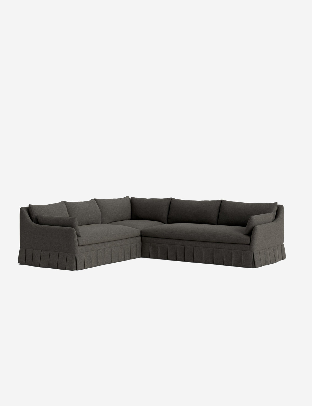 Portola Luxe Depth Pleated Corner Sectional Sofa