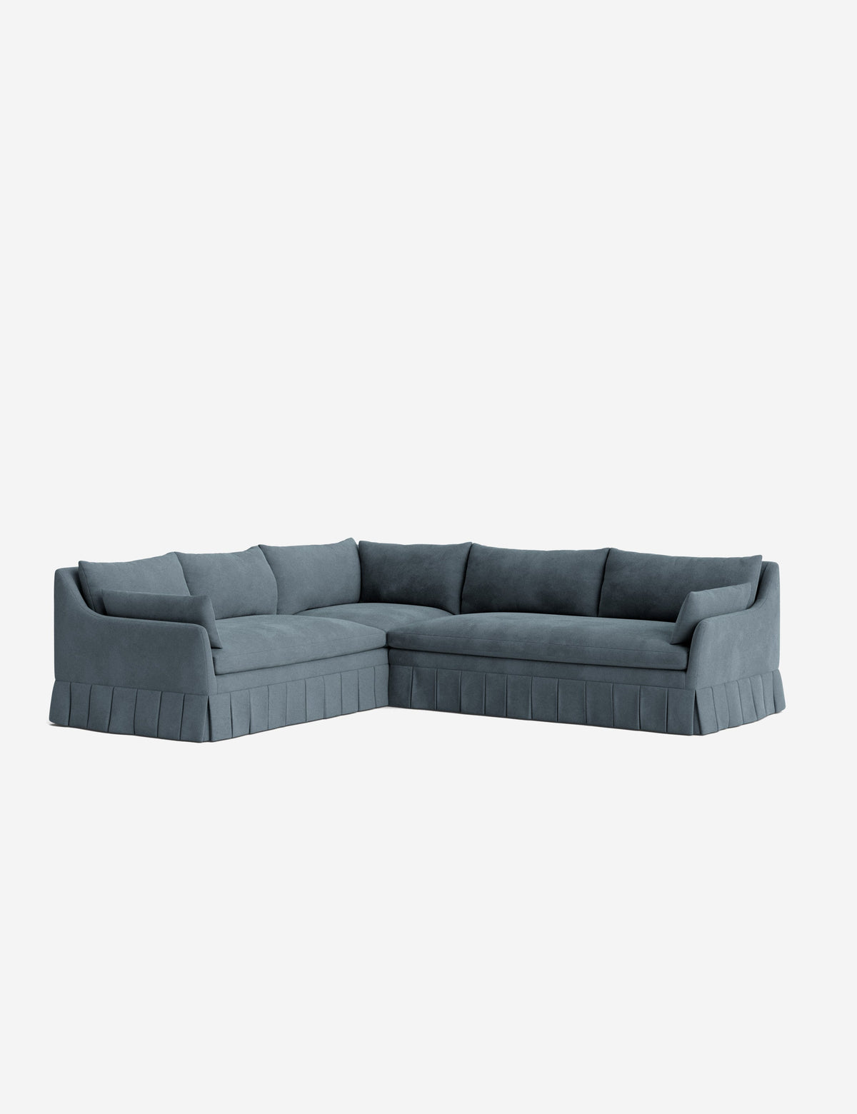 Portola Luxe Depth Pleated Corner Sectional Sofa