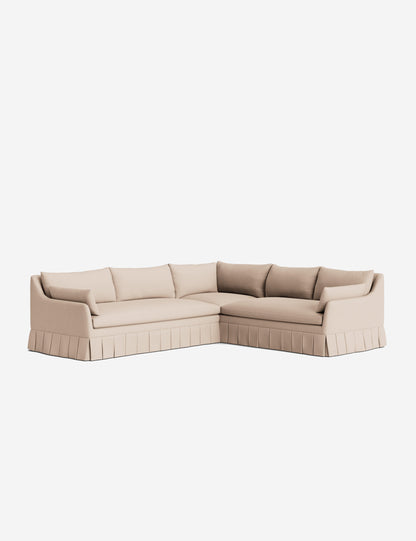 Portola Luxe Depth Pleated Corner Sectional Sofa