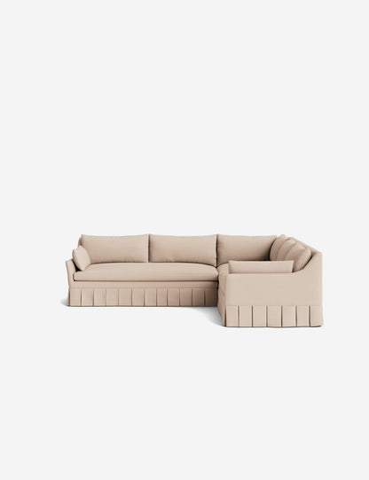 Portola Luxe Depth Pleated Corner Sectional Sofa