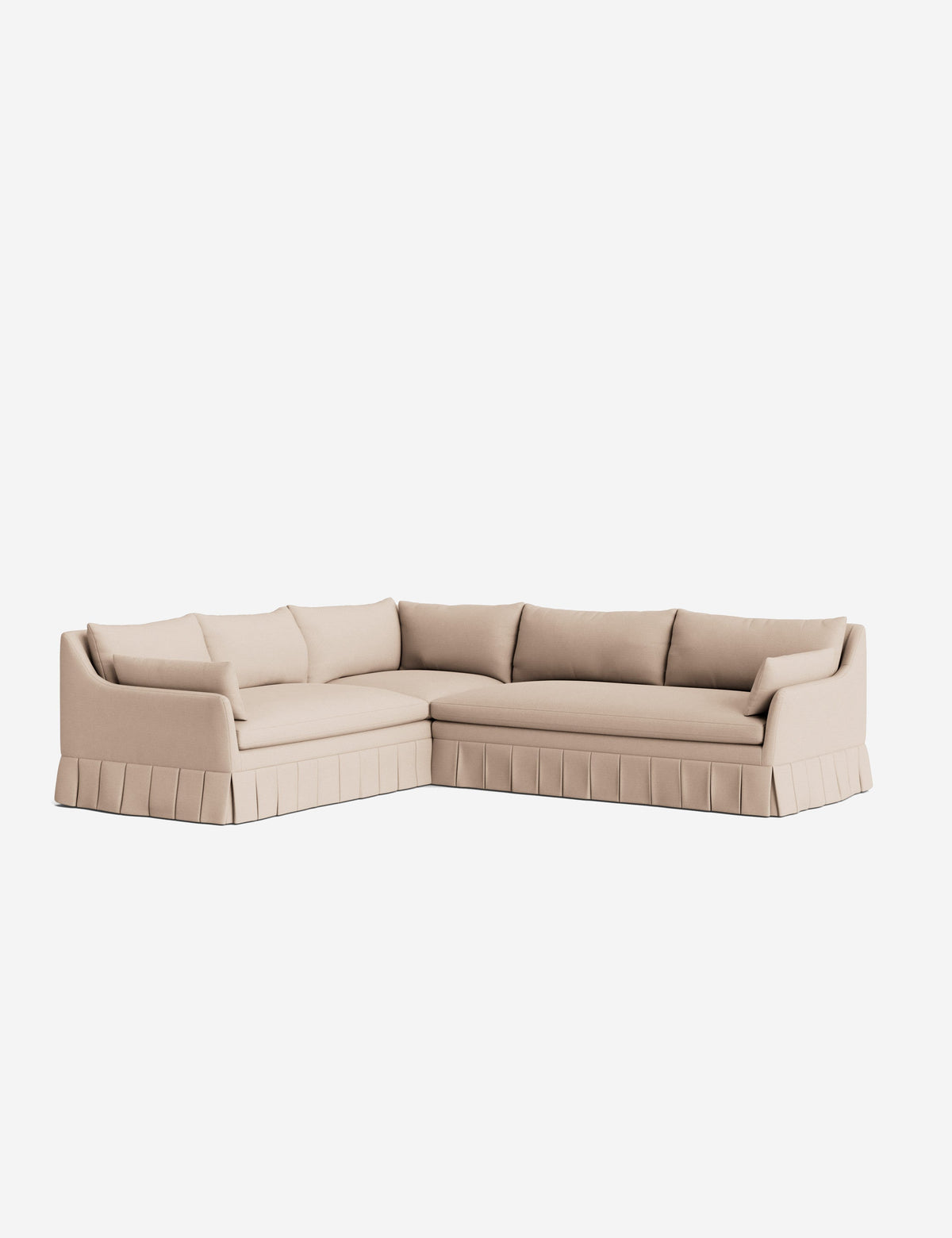 Portola Luxe Depth Pleated Corner Sectional Sofa