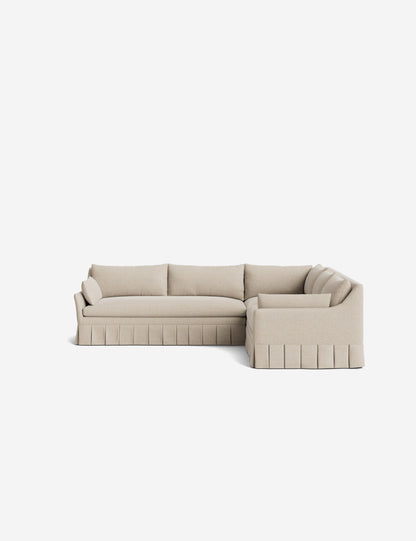 Portola Luxe Depth Pleated Corner Sectional Sofa