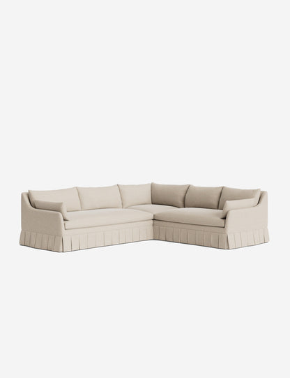 Portola Luxe Depth Pleated Corner Sectional Sofa