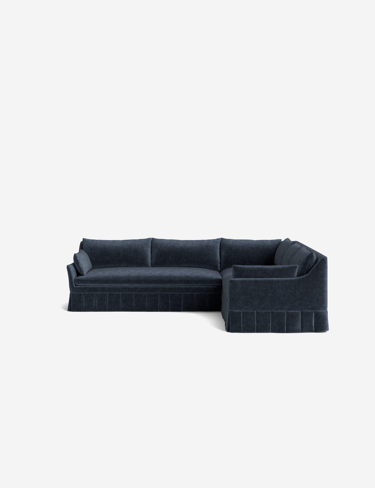 Portola Luxe Depth Pleated Corner Sectional Sofa