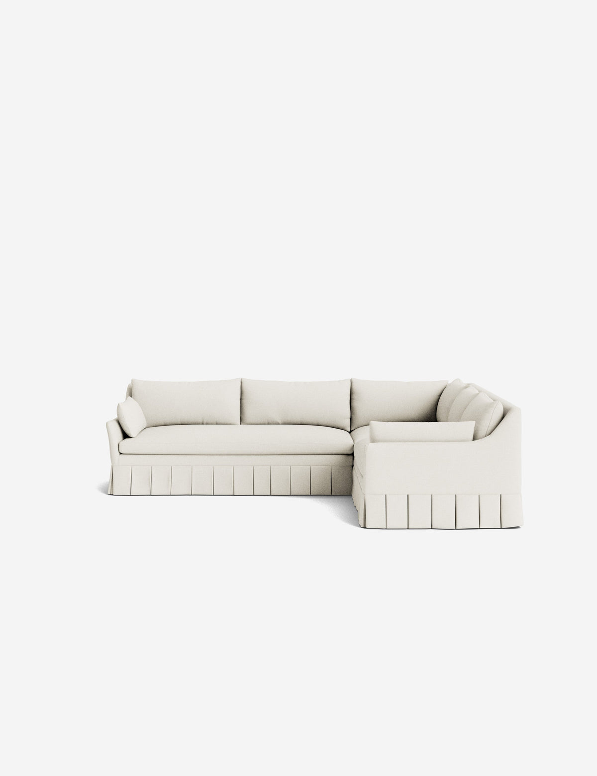 Portola Luxe Depth Pleated Corner Sectional Sofa