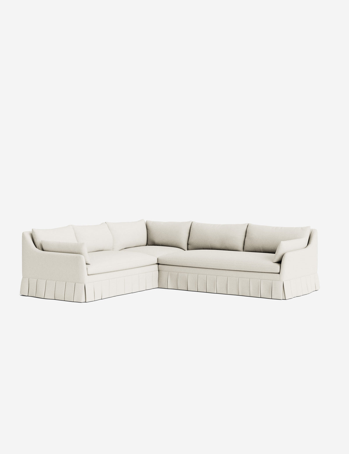 Portola Luxe Depth Pleated Corner Sectional Sofa