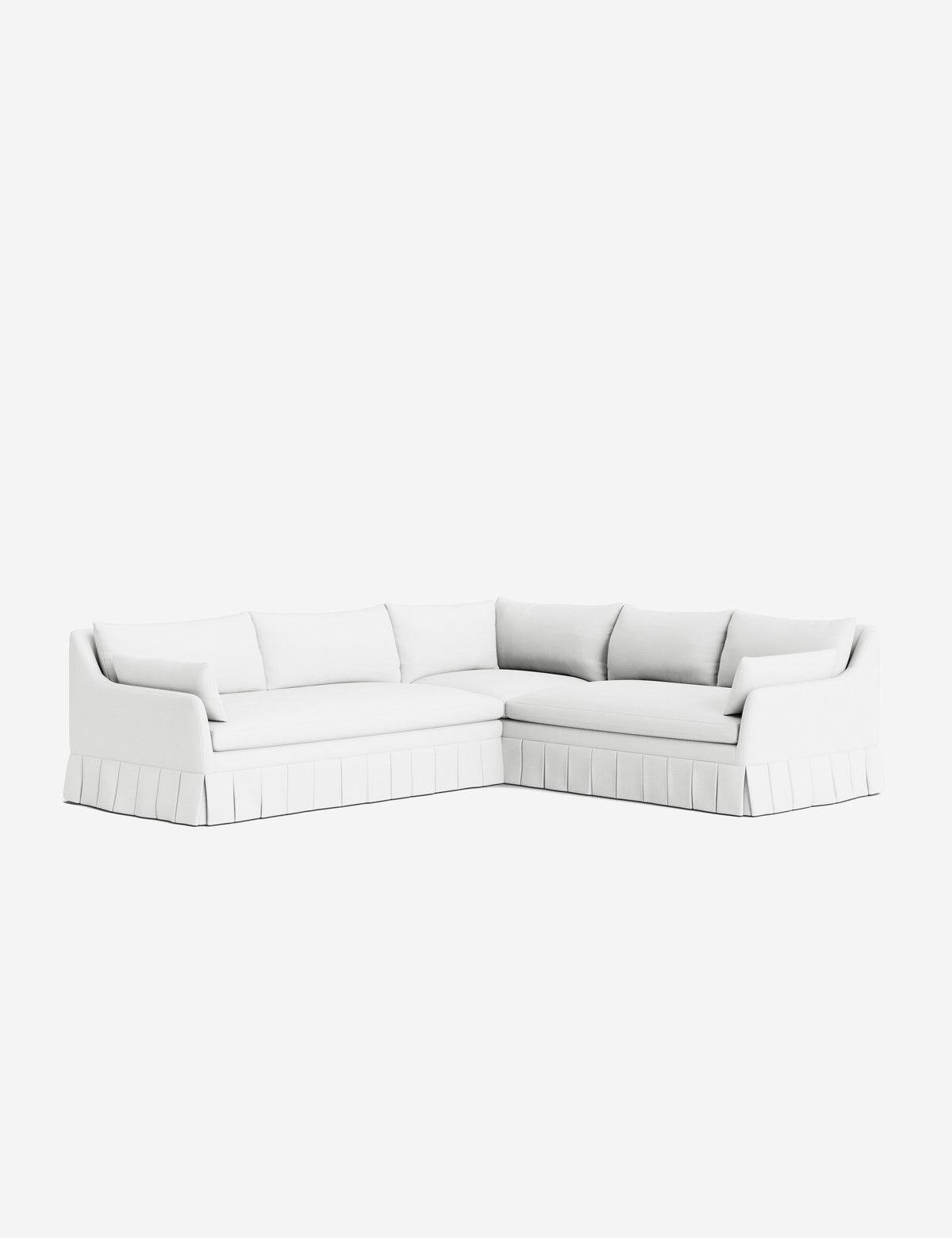 Portola Luxe Depth Pleated Corner Sectional Sofa