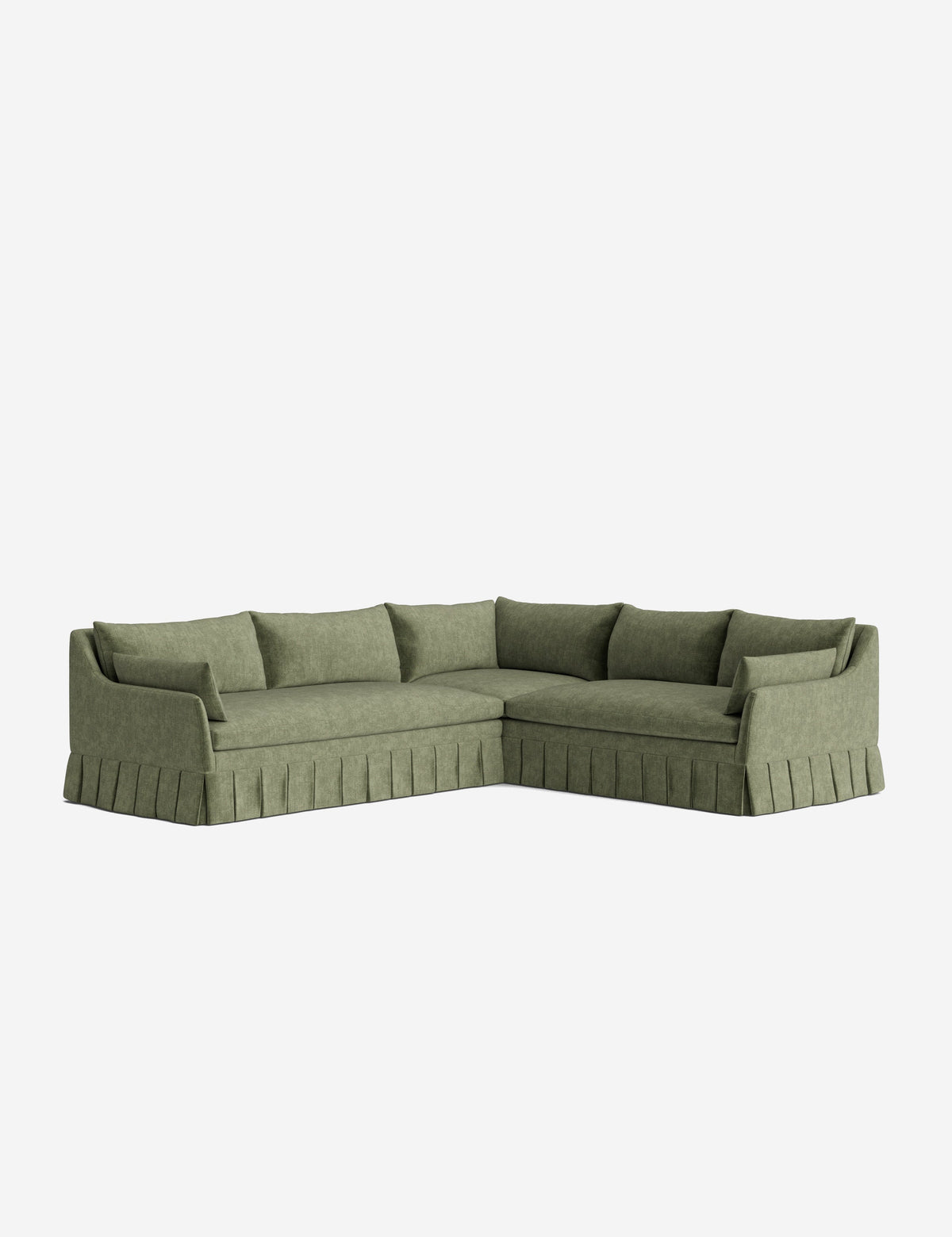 Portola Luxe Depth Pleated Corner Sectional Sofa