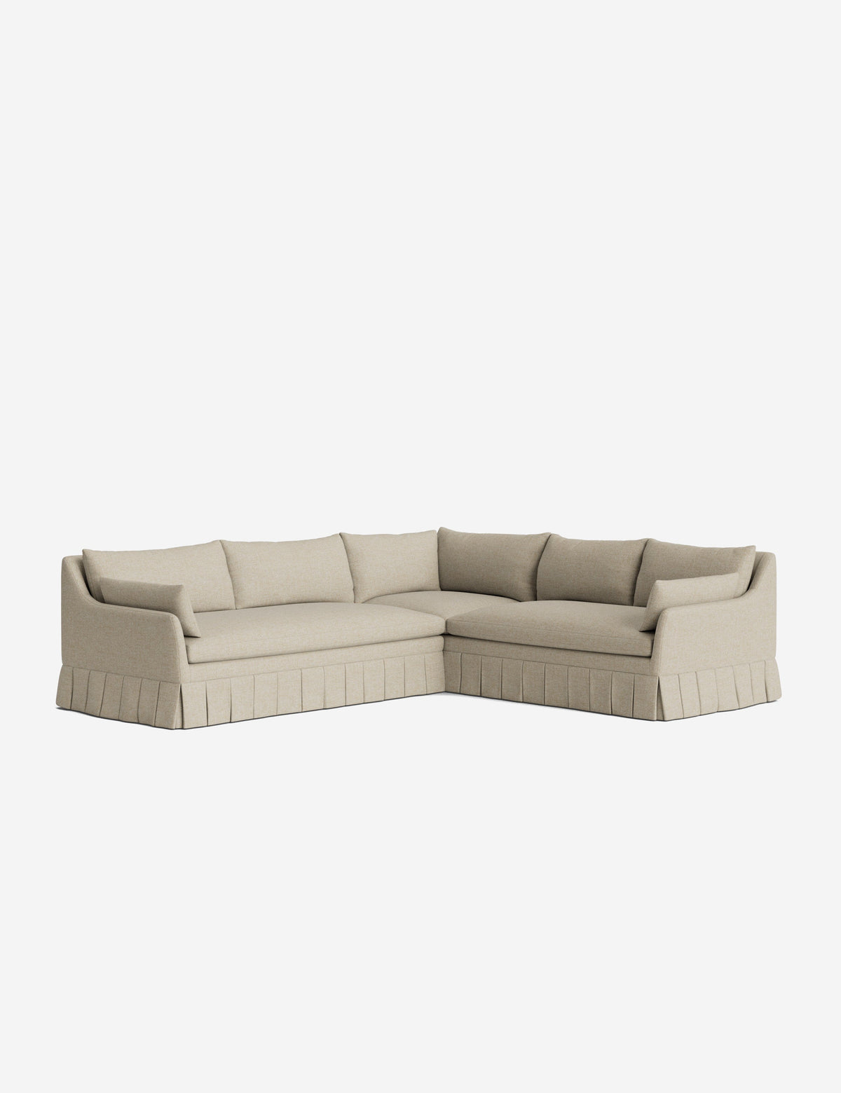 Portola Luxe Depth Pleated Corner Sectional Sofa