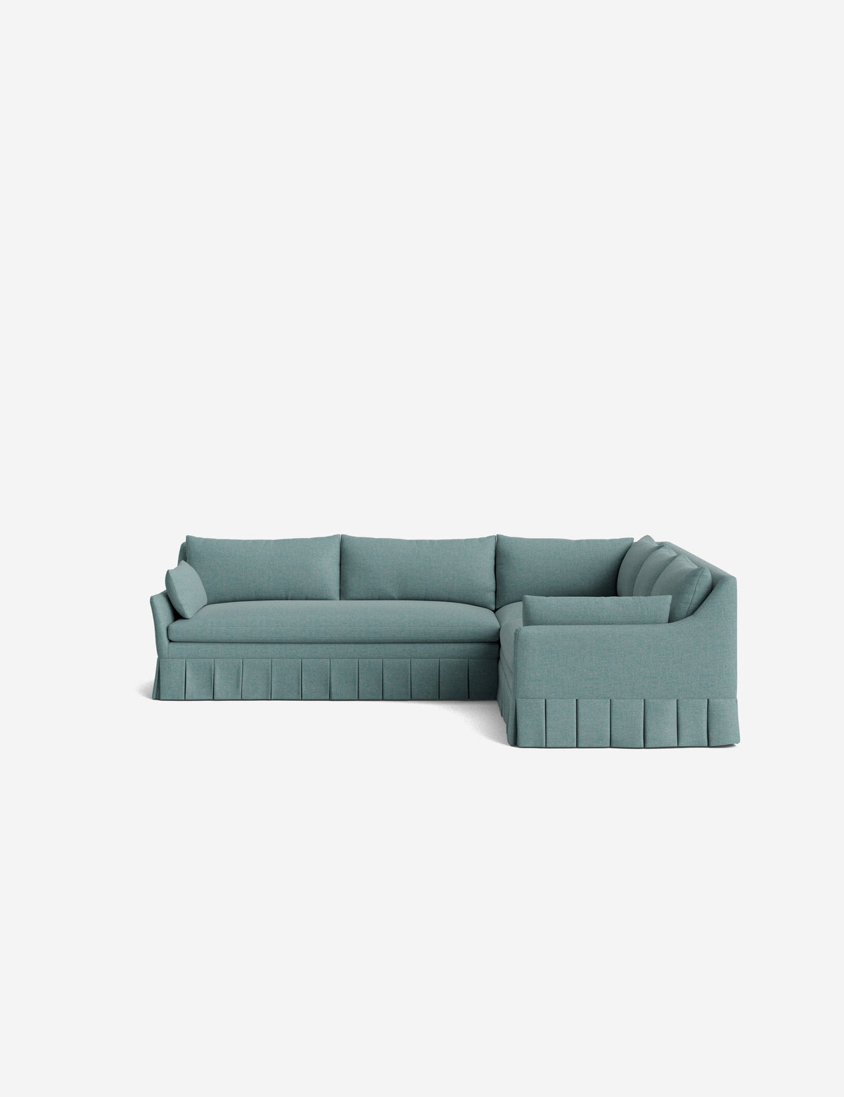 Portola Luxe Depth Pleated Corner Sectional Sofa