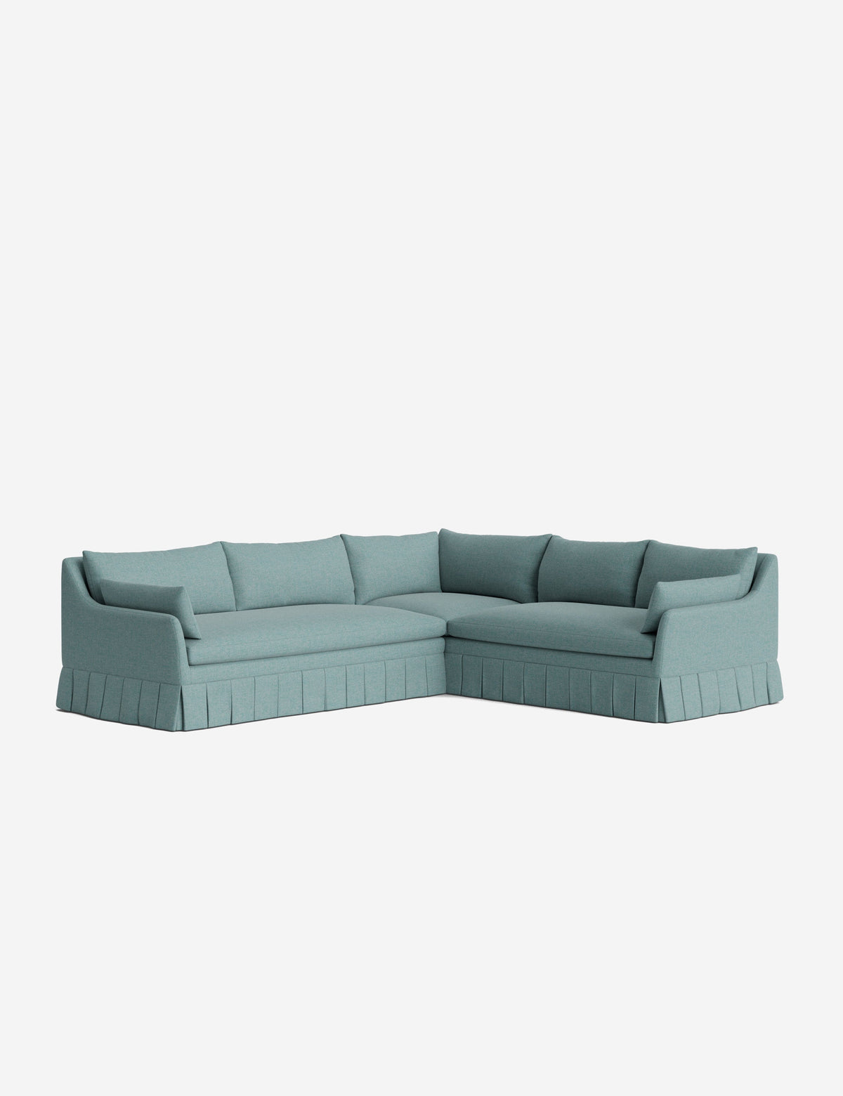 Portola Luxe Depth Pleated Corner Sectional Sofa