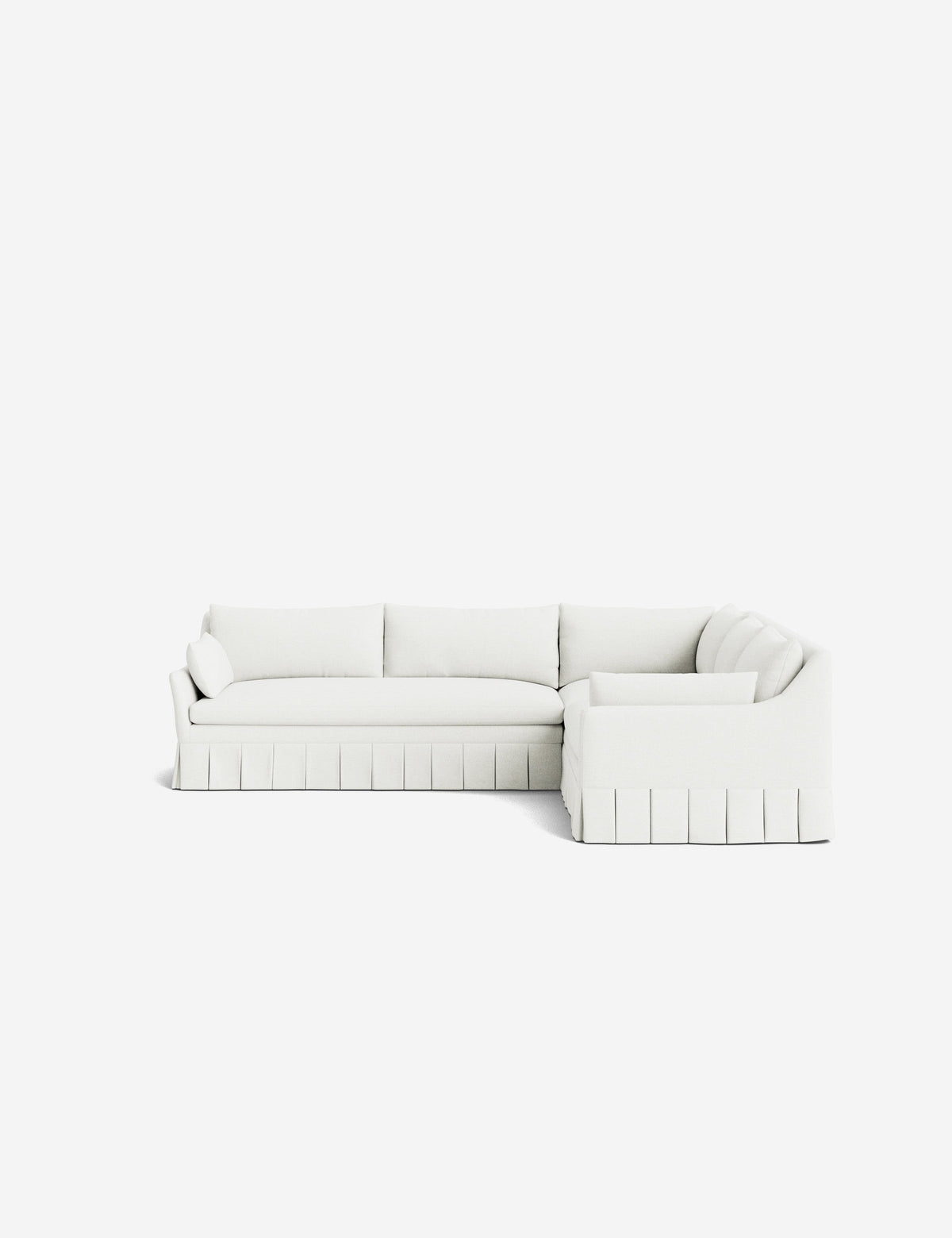 Portola Luxe Depth Pleated Corner Sectional Sofa