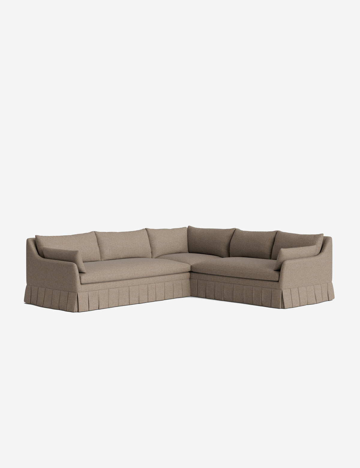 Portola Luxe Depth Pleated Corner Sectional Sofa