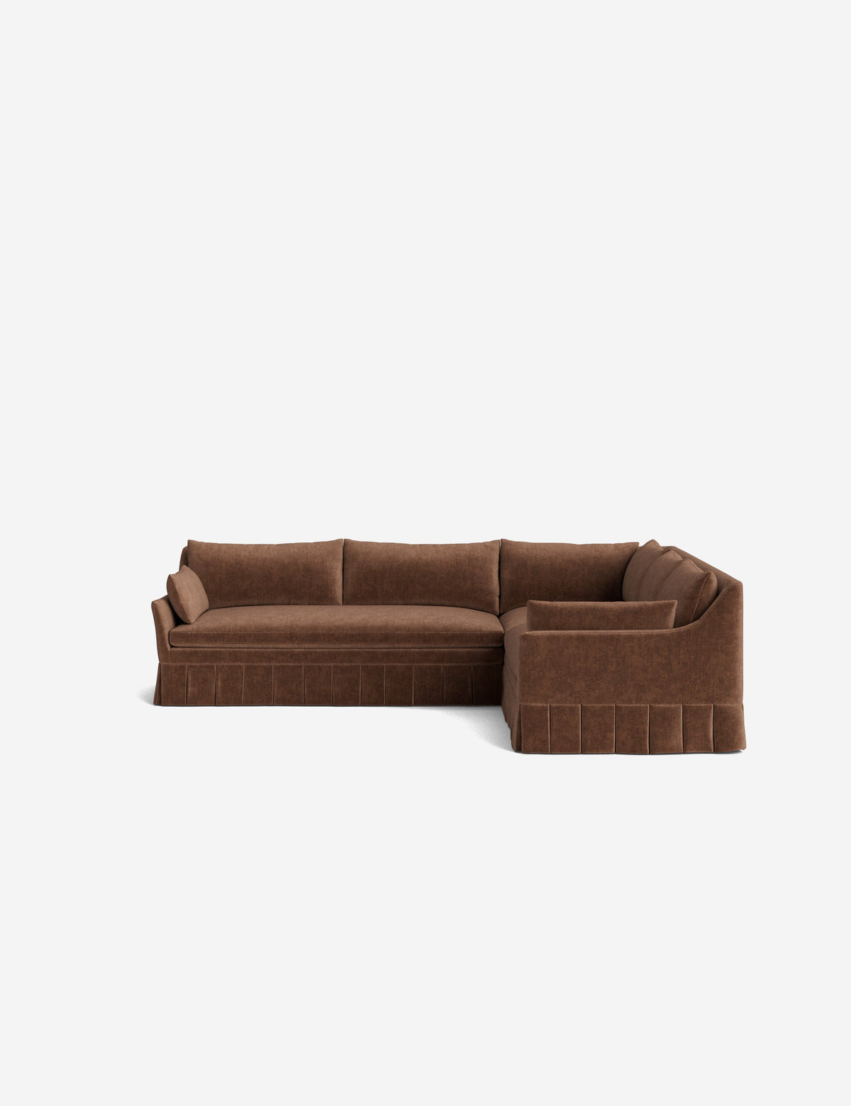 Portola Luxe Depth Pleated Corner Sectional Sofa
