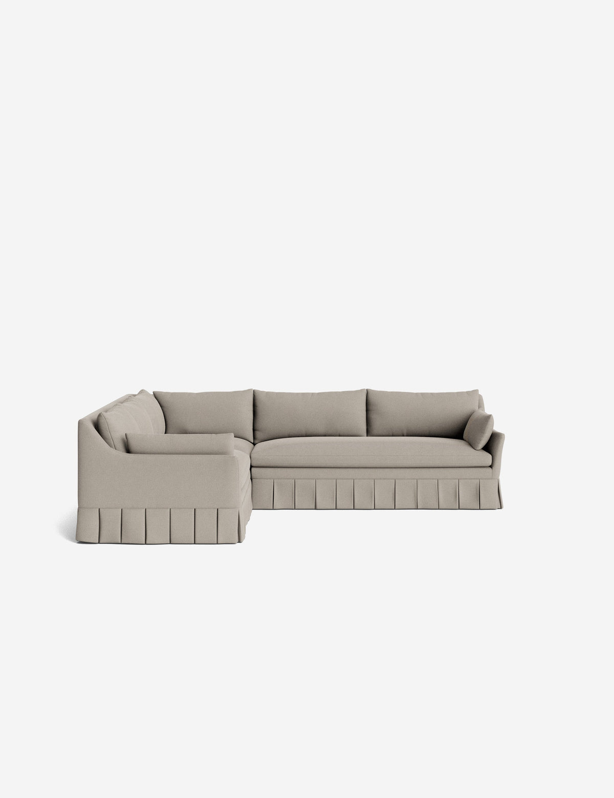 Portola Luxe Depth Pleated Corner Sectional Sofa