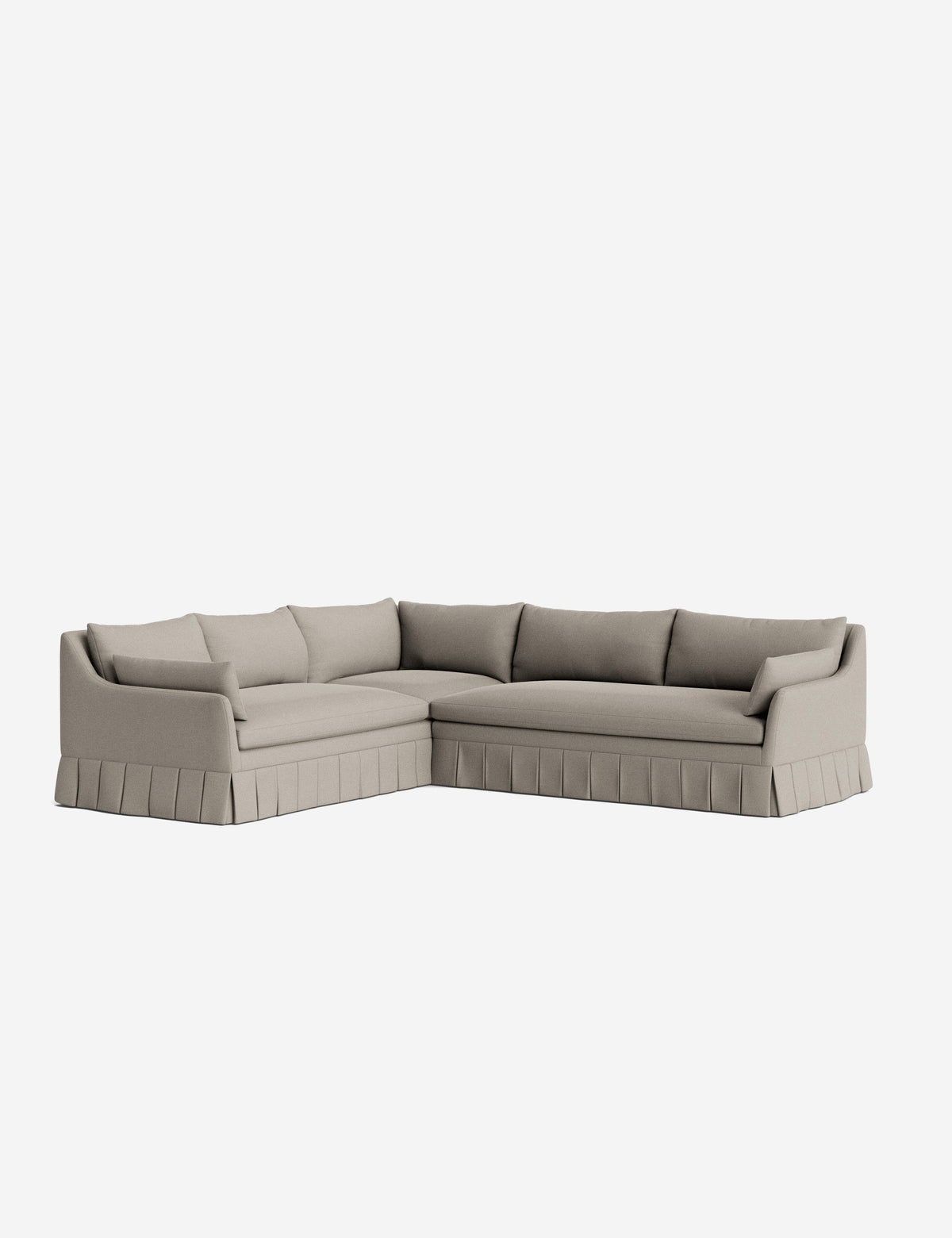 Portola Luxe Depth Pleated Corner Sectional Sofa