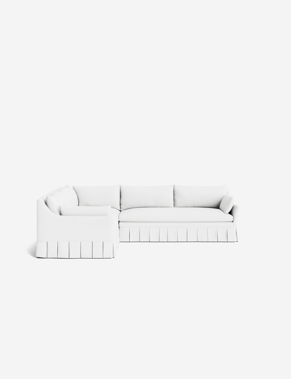 Portola Luxe Depth Pleated Corner Sectional Sofa