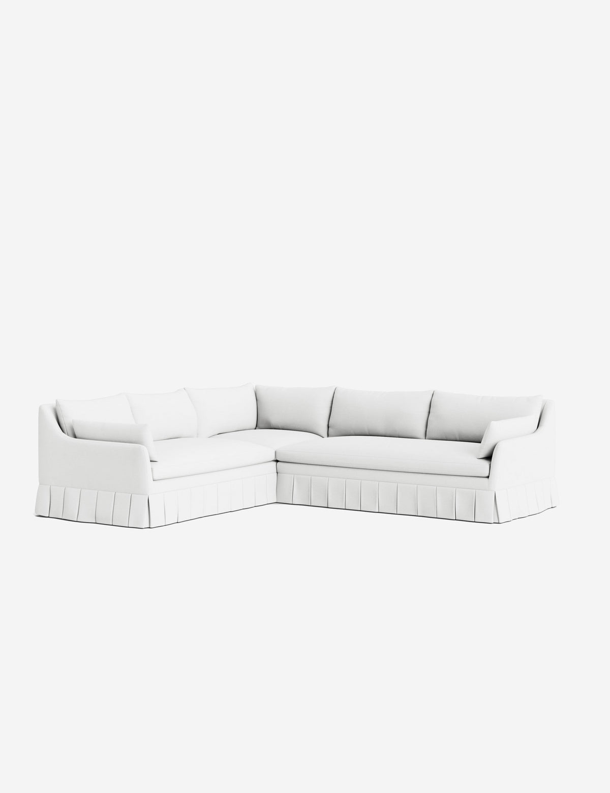 Portola Luxe Depth Pleated Corner Sectional Sofa