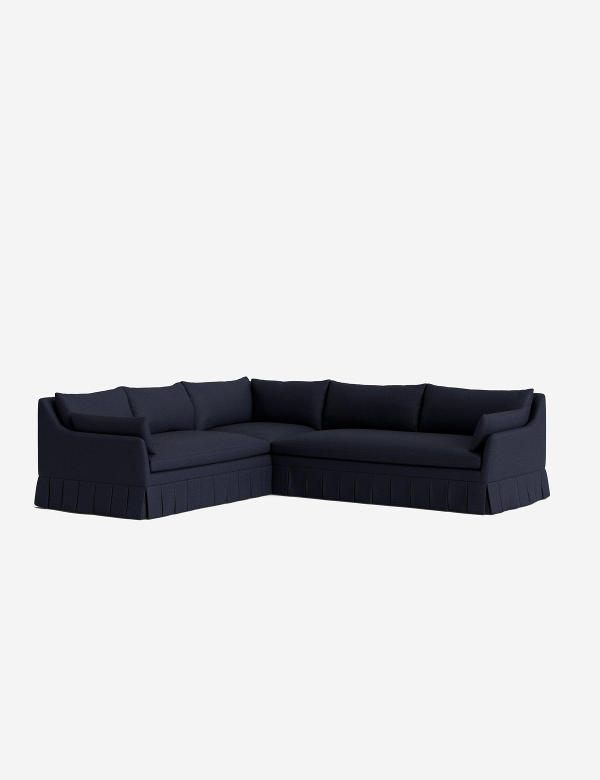 Portola Luxe Depth Pleated Corner Sectional Sofa