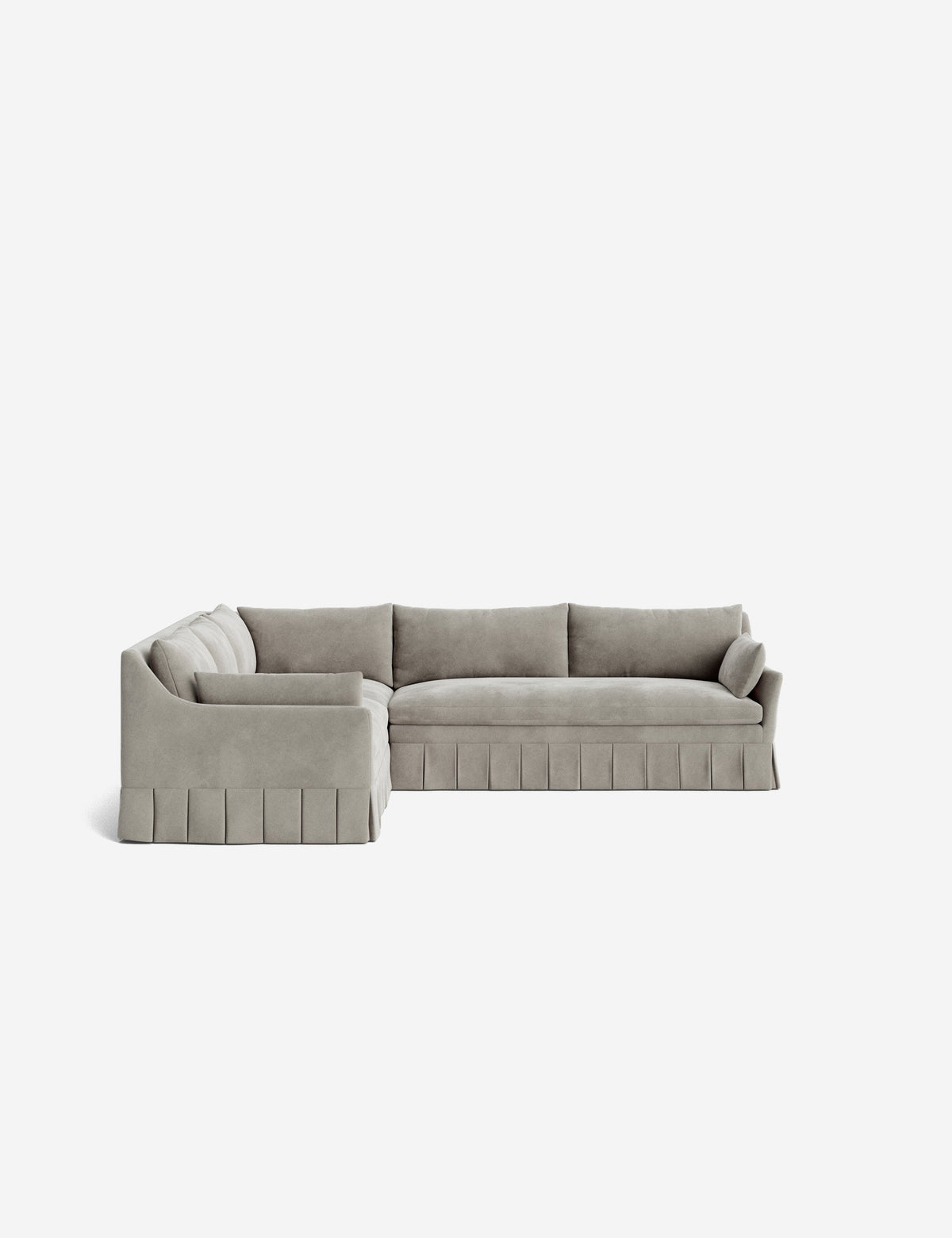 Portola Luxe Depth Pleated Corner Sectional Sofa