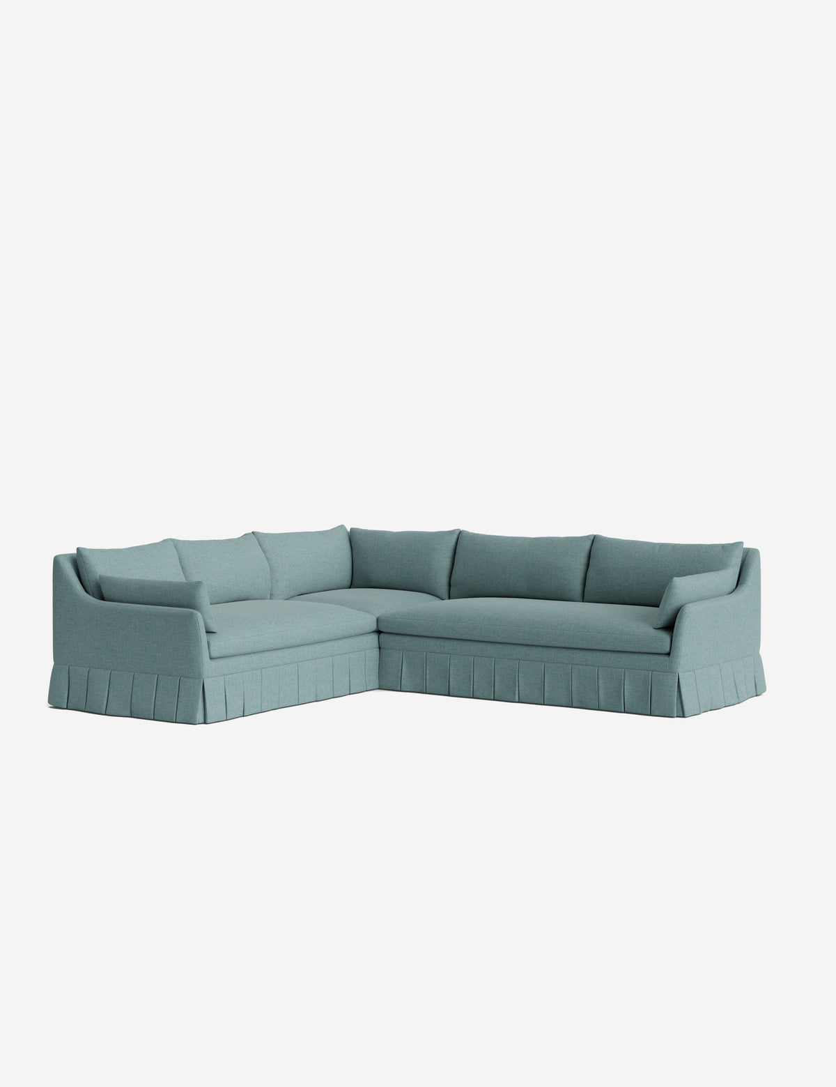 Portola Luxe Depth Pleated Corner Sectional Sofa