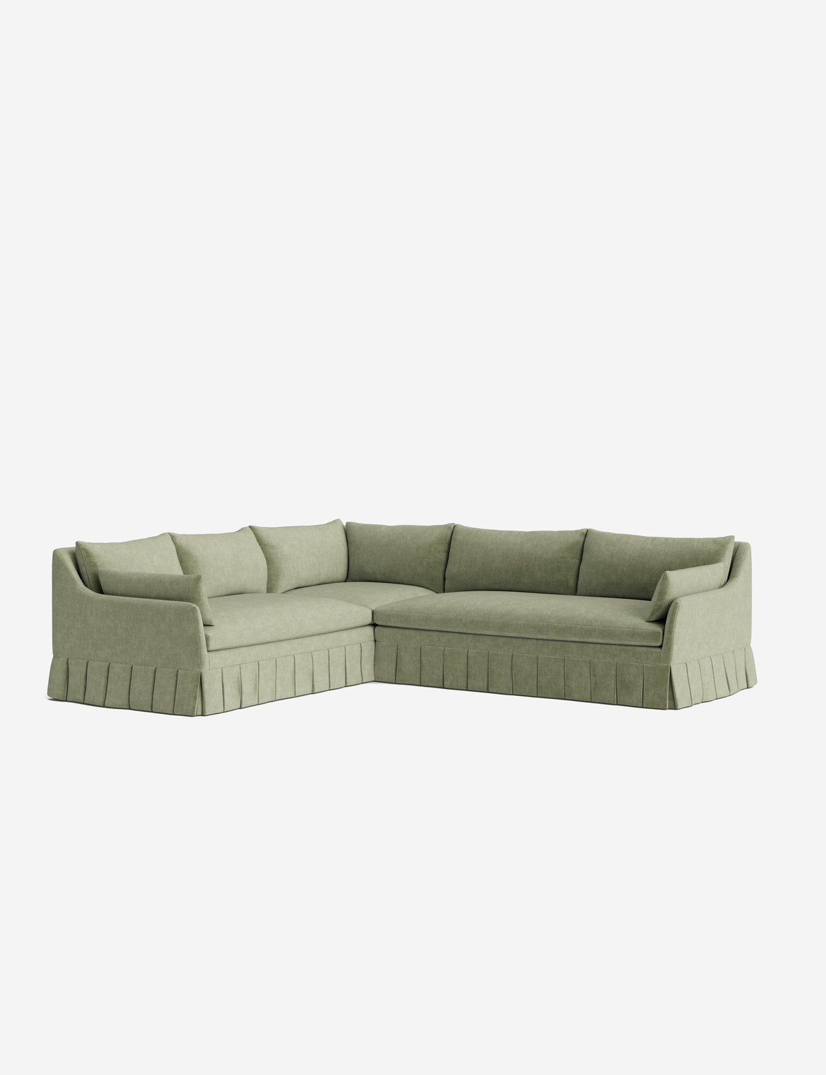 Portola Luxe Depth Pleated Corner Sectional Sofa