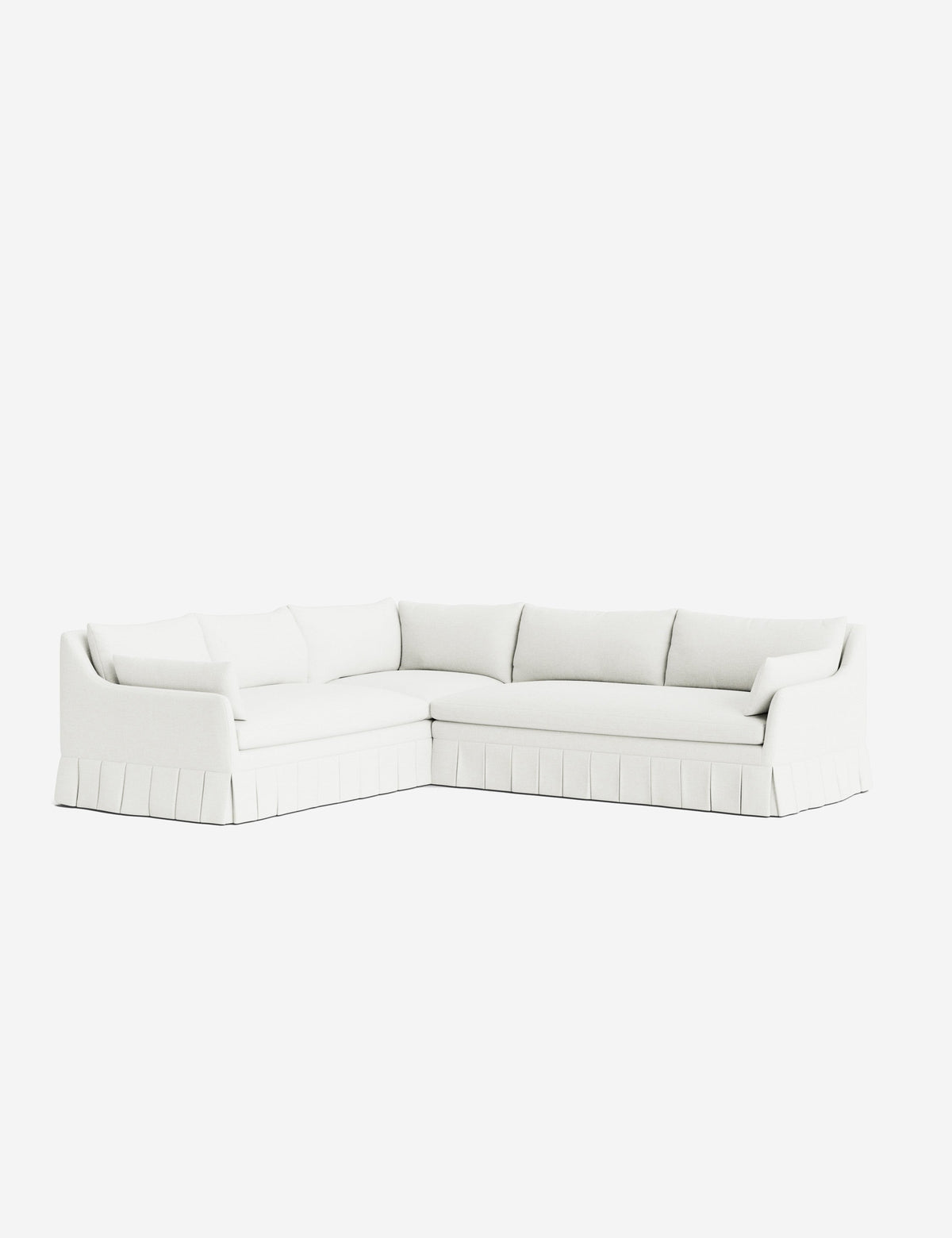 Portola Luxe Depth Pleated Corner Sectional Sofa