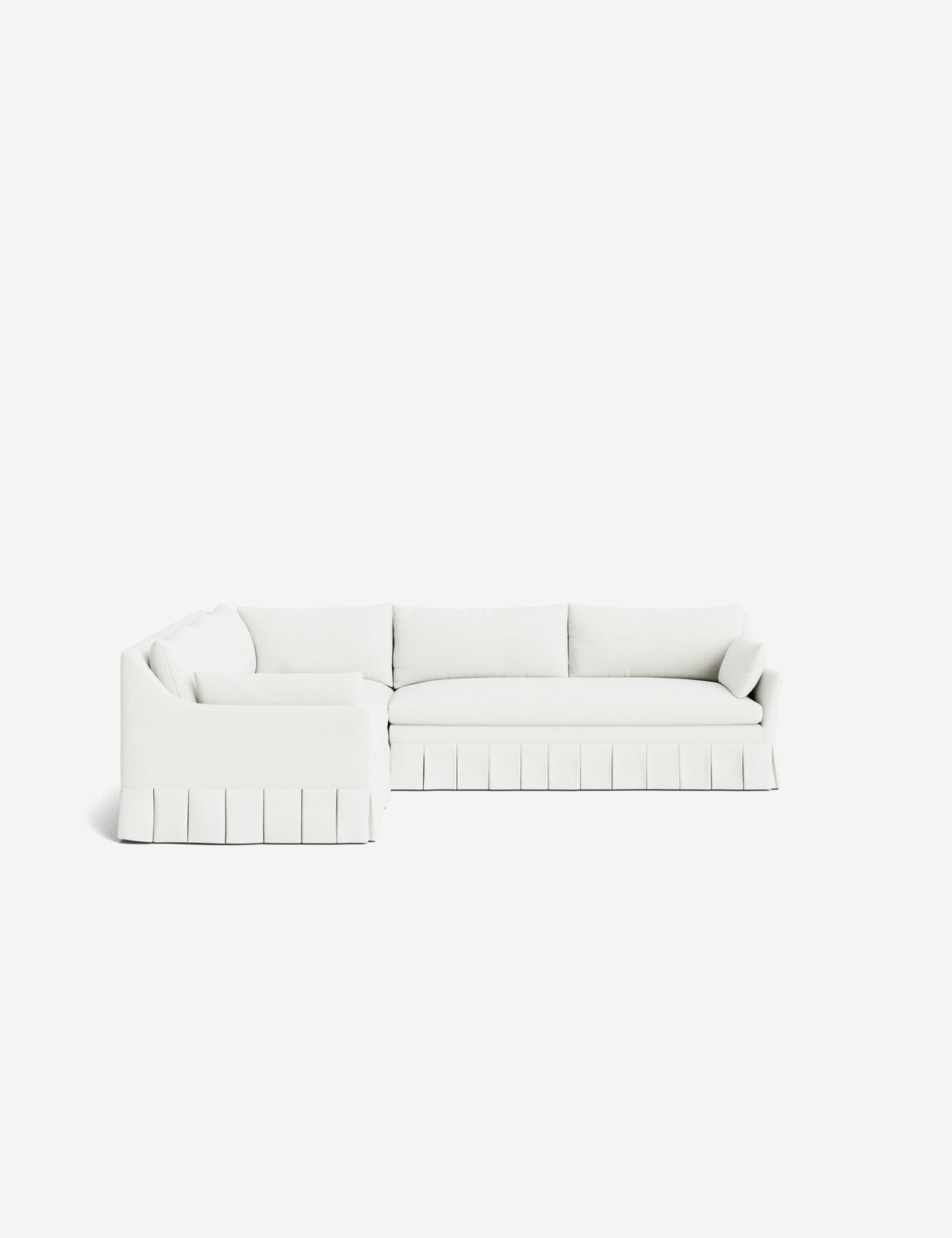 Portola Luxe Depth Pleated Corner Sectional Sofa