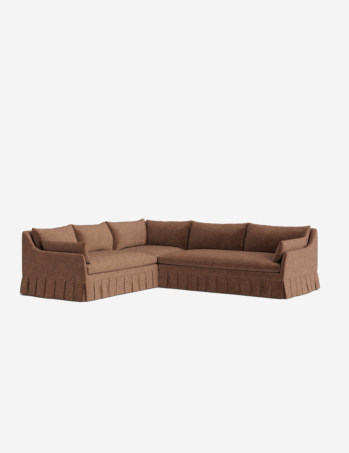 Portola Luxe Depth Pleated Corner Sectional Sofa