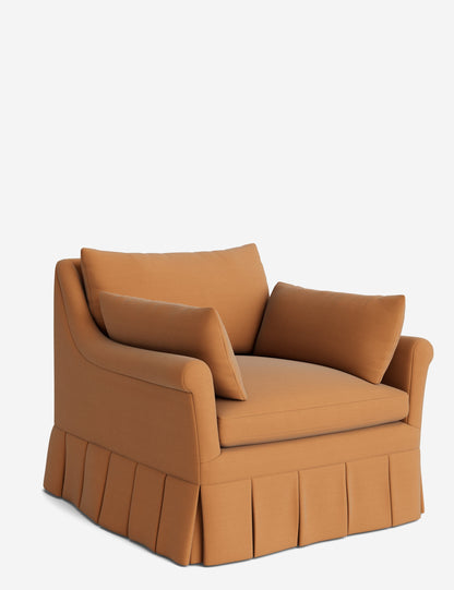 Portola Rolled Arm Luxe Depth Pleated Chair