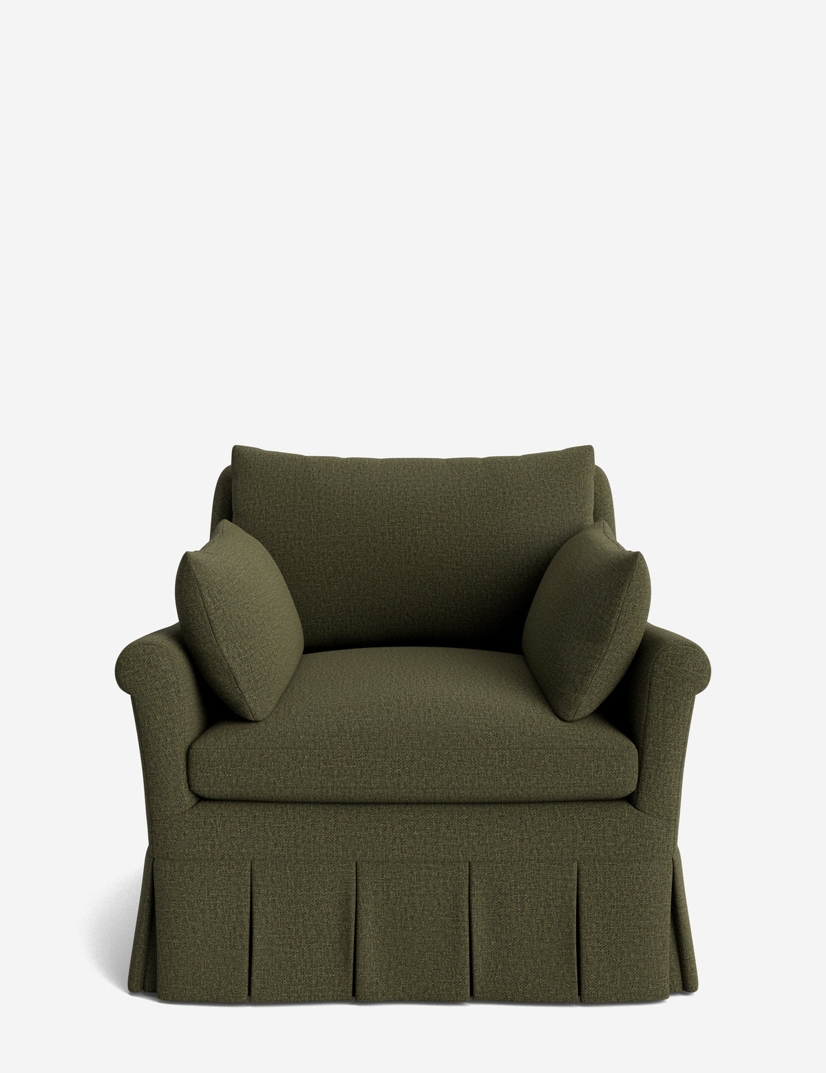 Portola Rolled Arm Luxe Depth Pleated Chair