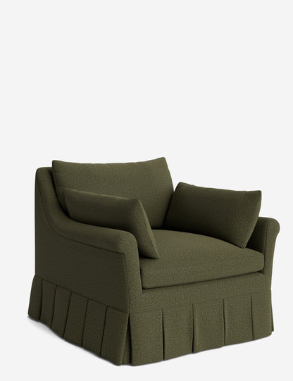 Portola Rolled Arm Luxe Depth Pleated Chair
