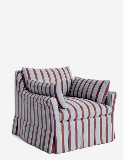 Portola Rolled Arm Luxe Depth Pleated Chair
