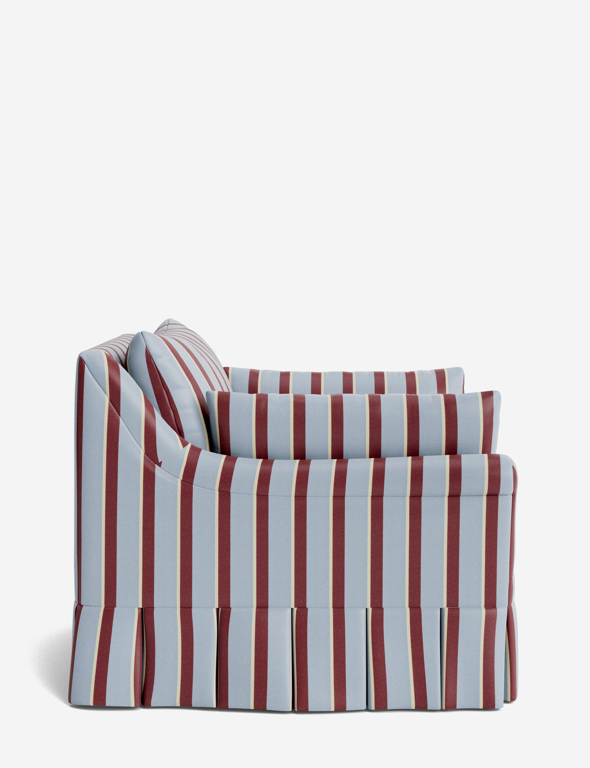 Portola Rolled Arm Luxe Depth Pleated Chair