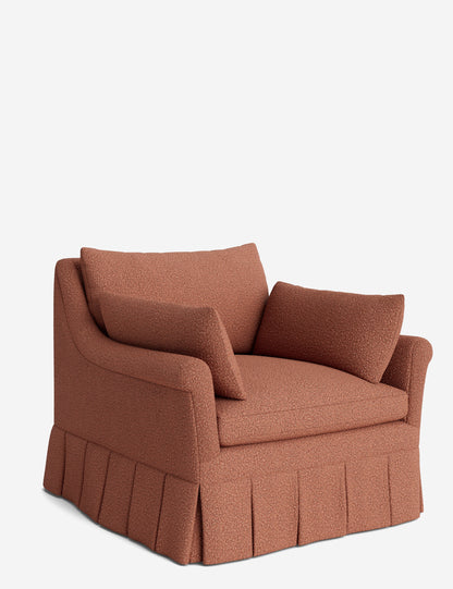 Portola Rolled Arm Luxe Depth Pleated Chair