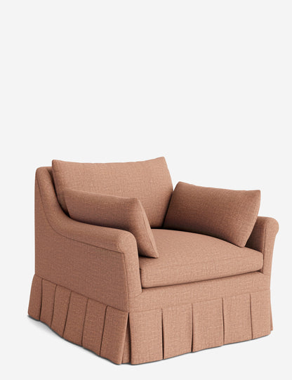 Portola Rolled Arm Luxe Depth Pleated Chair