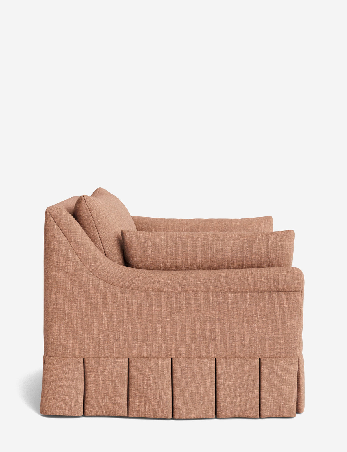 Portola Rolled Arm Luxe Depth Pleated Chair