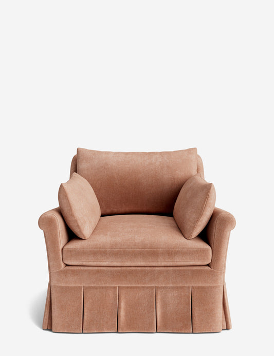 Portola Rolled Arm Luxe Depth Pleated Chair