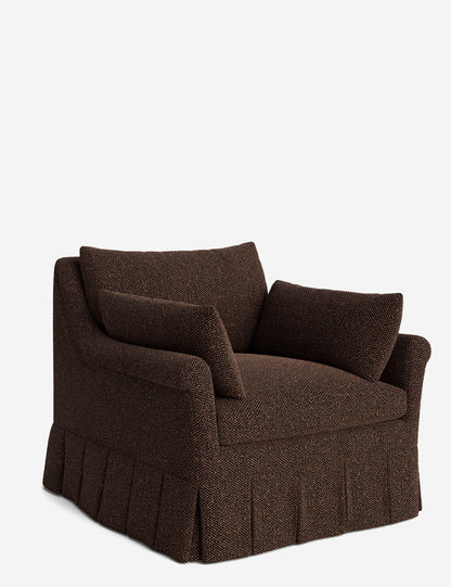 Portola Rolled Arm Luxe Depth Pleated Chair