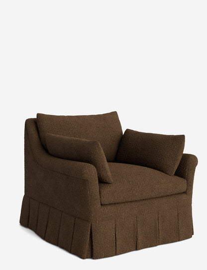 Portola Rolled Arm Luxe Depth Pleated Chair