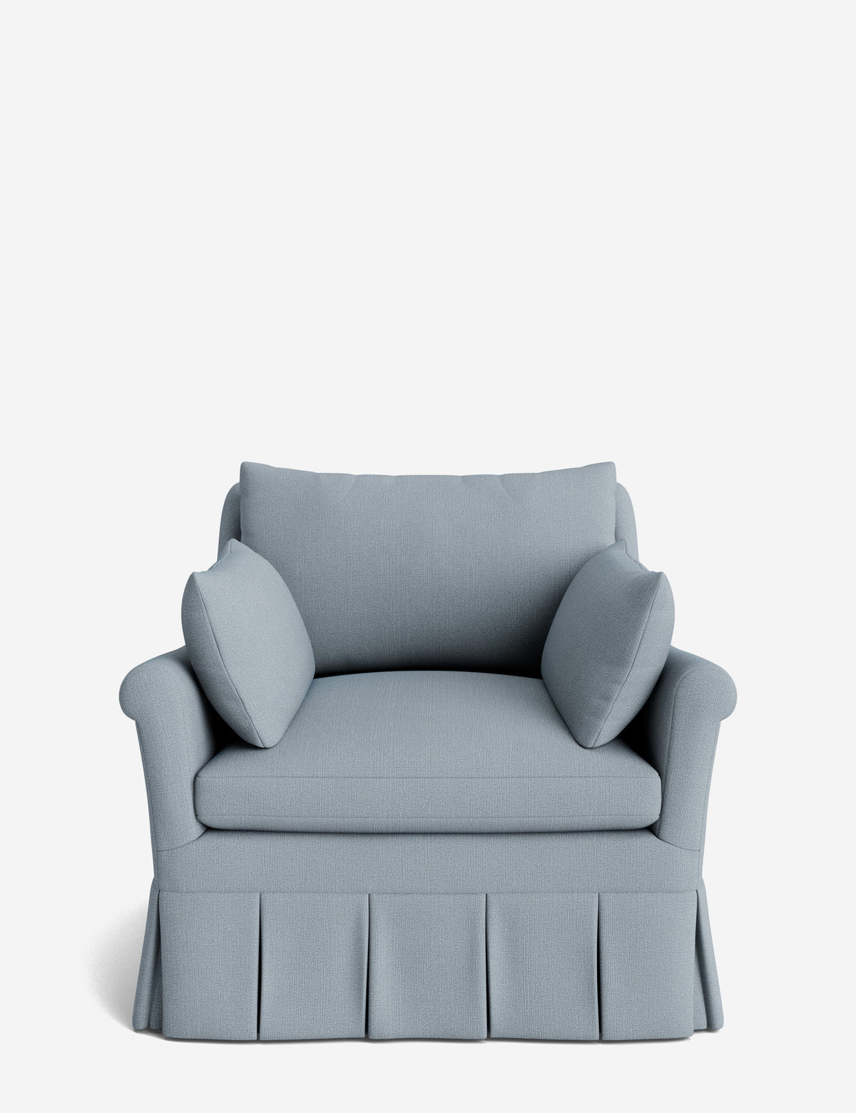 Portola Rolled Arm Luxe Depth Pleated Chair