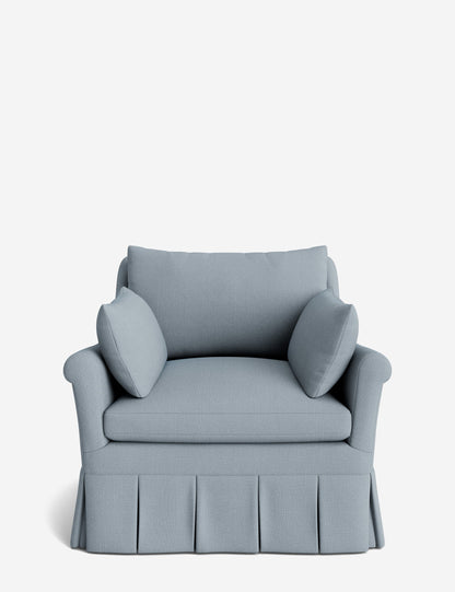 Portola Rolled Arm Luxe Depth Pleated Chair