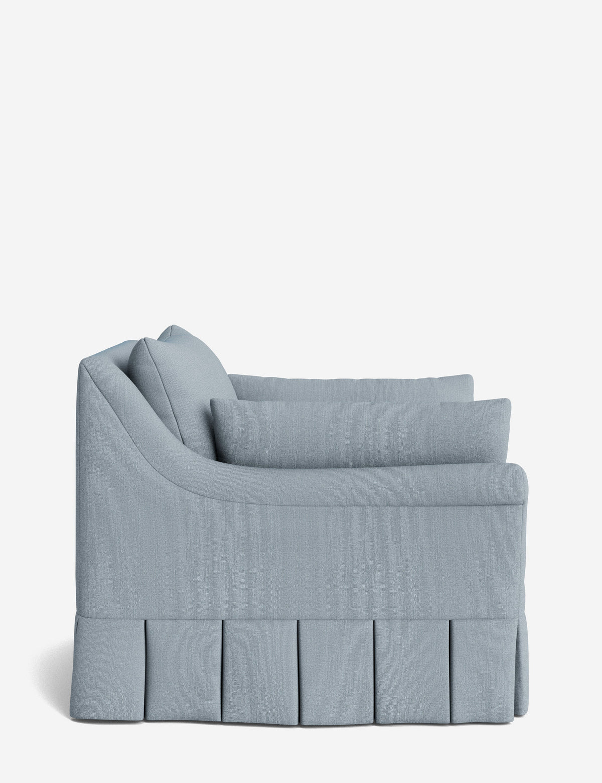 Portola Rolled Arm Luxe Depth Pleated Chair