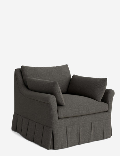 Portola Rolled Arm Luxe Depth Pleated Chair