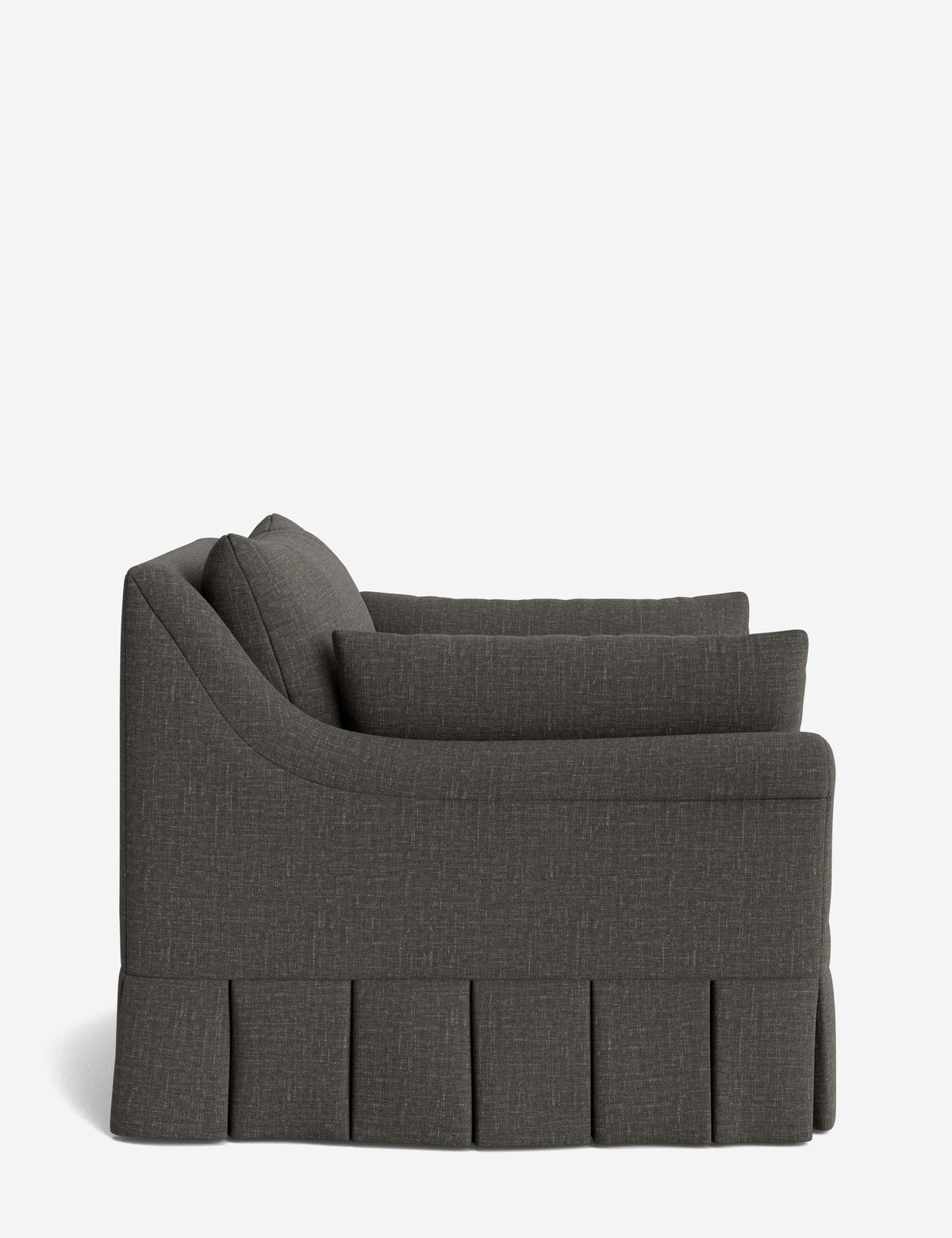Portola Rolled Arm Luxe Depth Pleated Chair