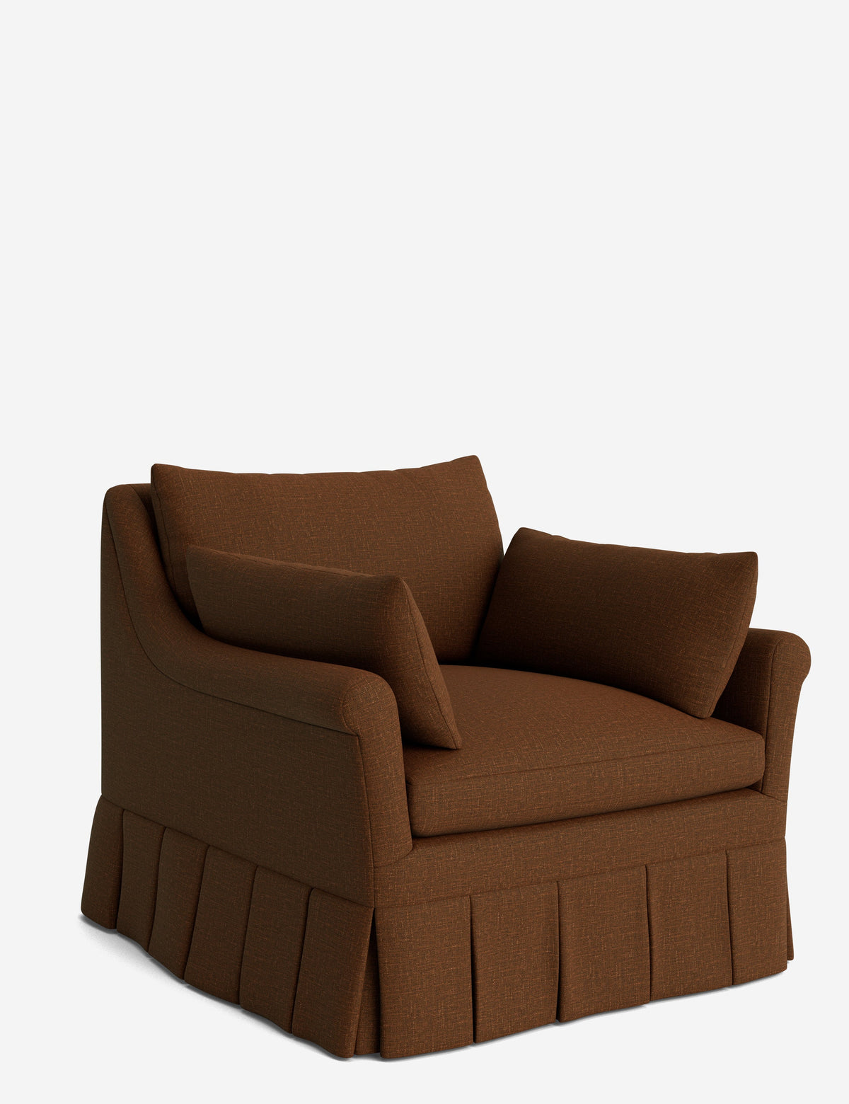 Portola Rolled Arm Luxe Depth Pleated Chair