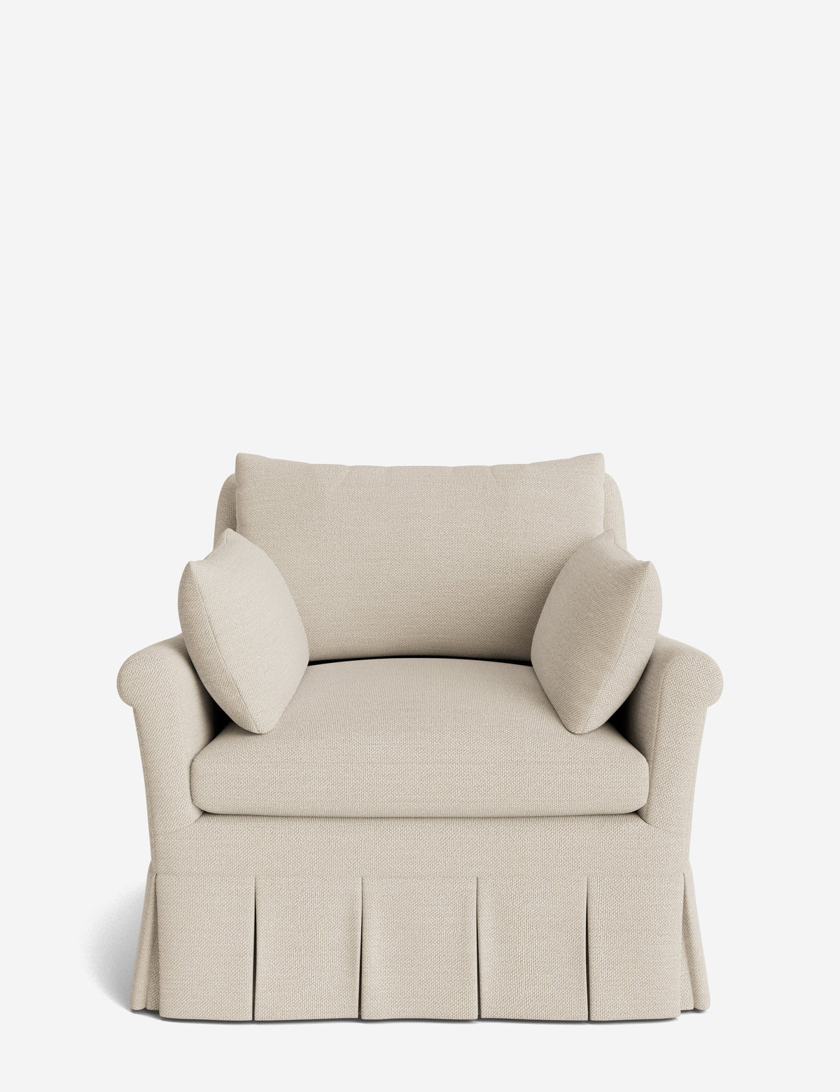 Portola Rolled Arm Luxe Depth Pleated Chair