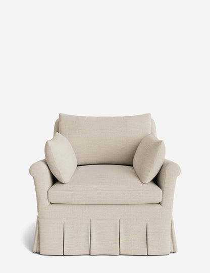 Portola Rolled Arm Luxe Depth Pleated Chair