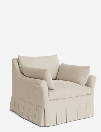 Portola Rolled Arm Luxe Depth Pleated Chair